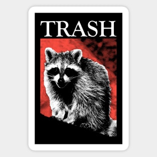 Red Trash Raccoon Magnet